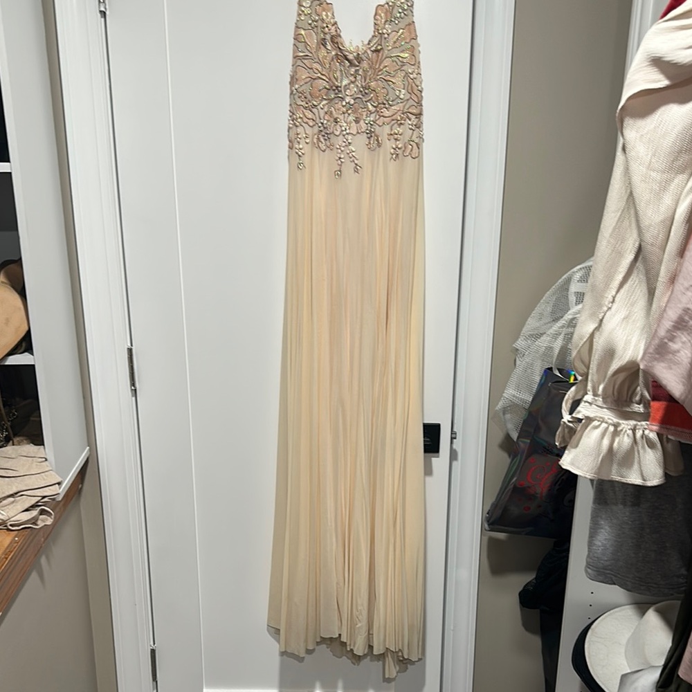 Elegant Cream Embellished Gown